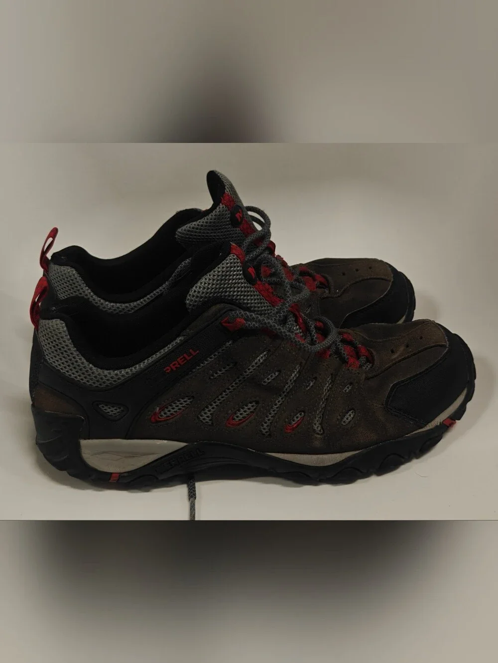 Merrell Men’s Trail Running Shoes Brown Size 12 Hiking Sneakers No Insoles